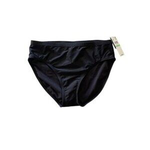 Island Escape‎ Women's Black Brief Bikini Swim Bottoms Size 8 NWT $30